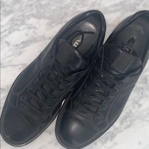 Men’s Prada Black Leather Luxury Sneaker